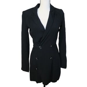 Reformation Button‎ Down Blazer Dress Black Classic